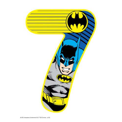 Batman Number 7 Edible Icing Image - Click Image to Close